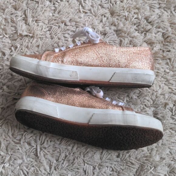 Superga Rose Gold Metallic 2750 Cometu Trainers - Picture 3 of 8